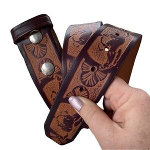 Vintage Genuine Leather Western Belt Strap